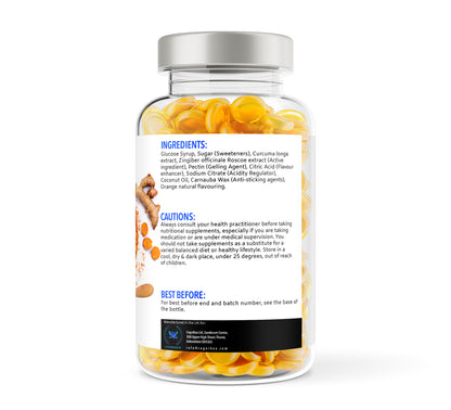 Turmeric & Ginger Vegan Gummies - up to 2 months supply.