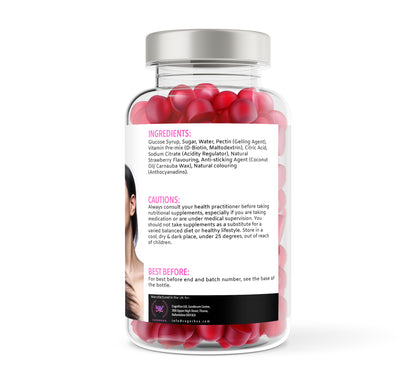 Biotin Strawberry gummies. 2 months supply.