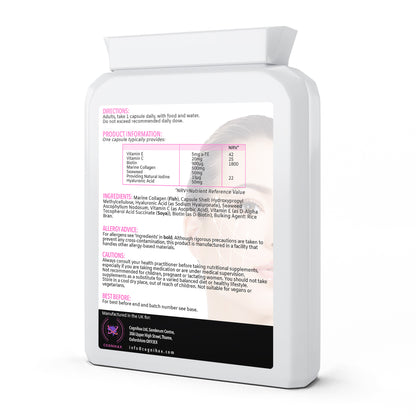 Collagen with Biotin, Hyaluronic Acid and Iodine - 1 month supply.