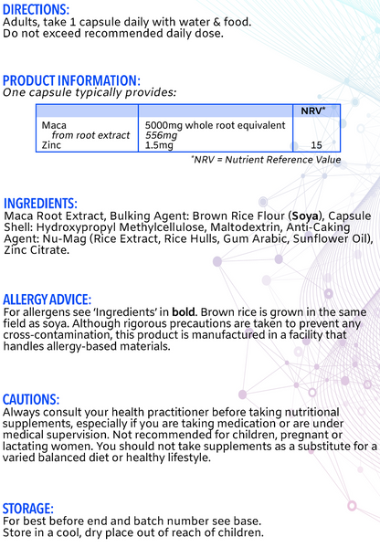 Maca Root - 5000mg with Zinc. 4 months supply